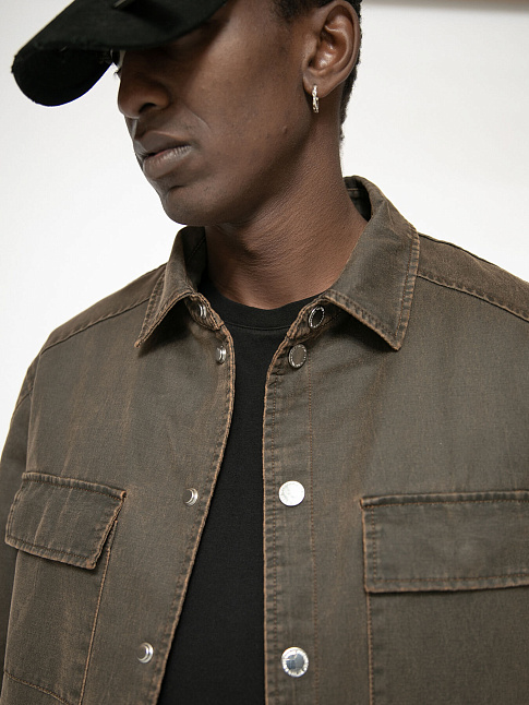 Овершот WASHED (размер 50, цвет Коричневый)