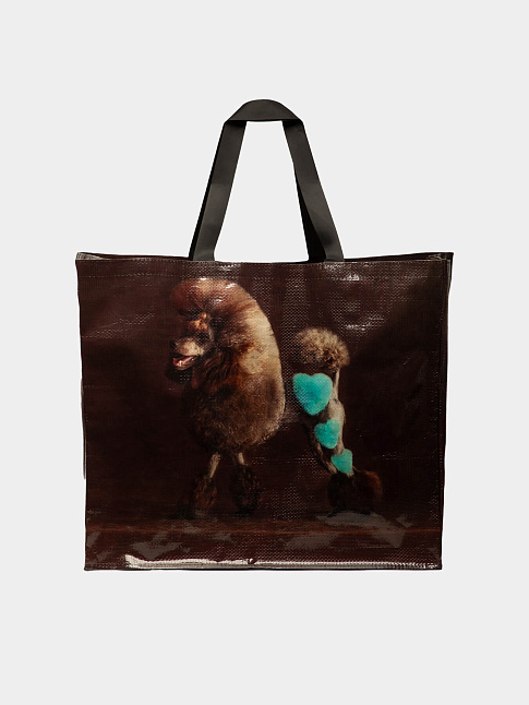 Большая сумка с коричневым пуделем (размер one size, цвет Разноцветный)