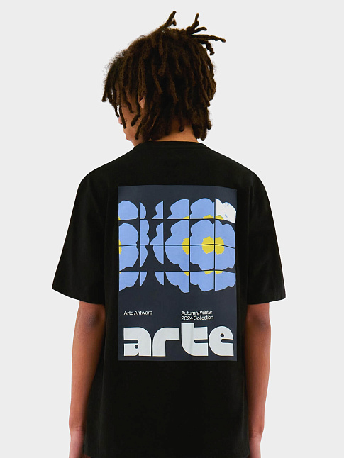 Футболка FLOWER POSTER (размер XL, цвет Черный)