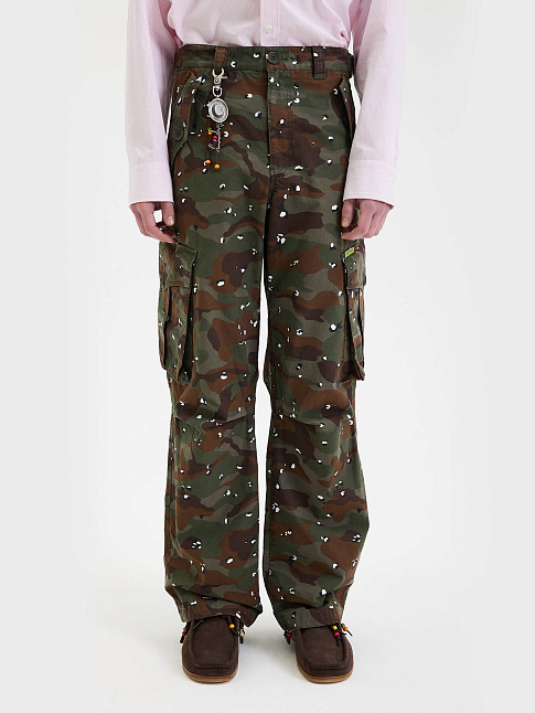 Брюки MILITARY CAMO CARGO (размер M, цвет Зеленый)