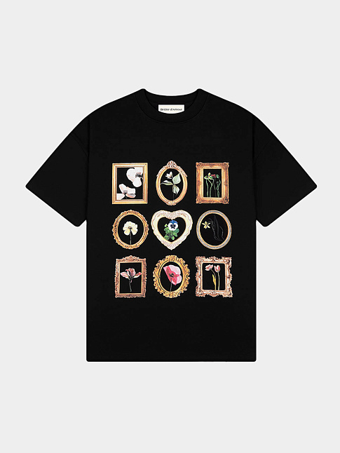 Футболка FLOWERS (размер L, цвет Черный)