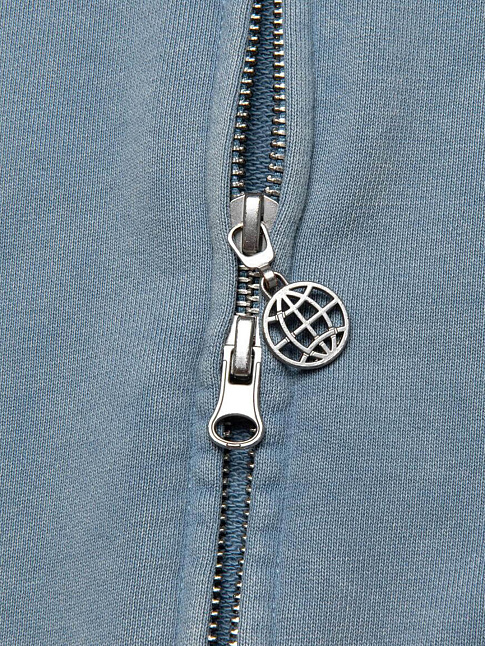 Худи WASHED OG APPLIQUE ZIP-UP (размер XL, цвет Голубой)