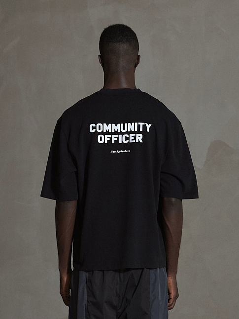 Футболка OFFICER PRINTED OVERSIZED (размер XXL, цвет Черный)