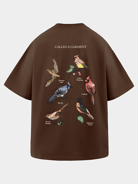 Футболка BIRDS (размер M, цвет Коричневый)