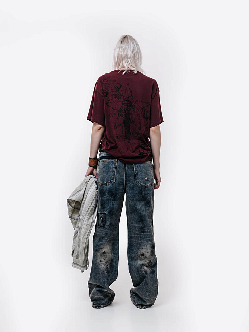 Футболка SWAMP (размер M, цвет Бордовый)