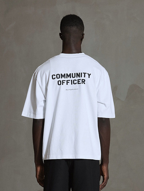 Футболка OFFICER PRINTED OVERSIZED (размер XXL, цвет Белый)