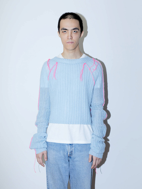 Свитер #5 Absentminded (размер one size, цвет Голубой)