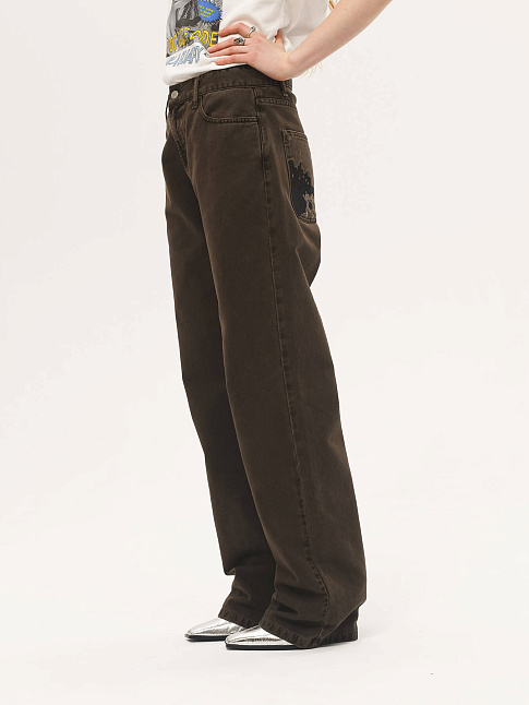 Джинсы UNDER THE MOON (размер 24, цвет Коричневый)