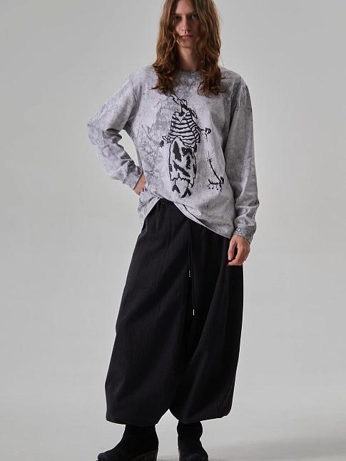 Лонгслив WOMAN WITH A DOG (размер L, цвет Серый)