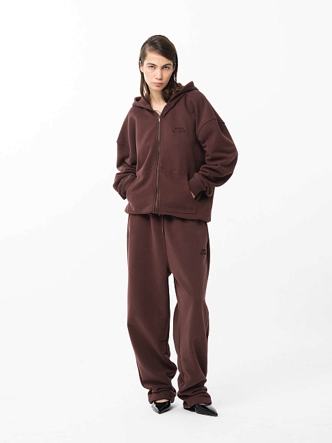 Худи ZIP BASIC (размер XL, цвет Коричневый)