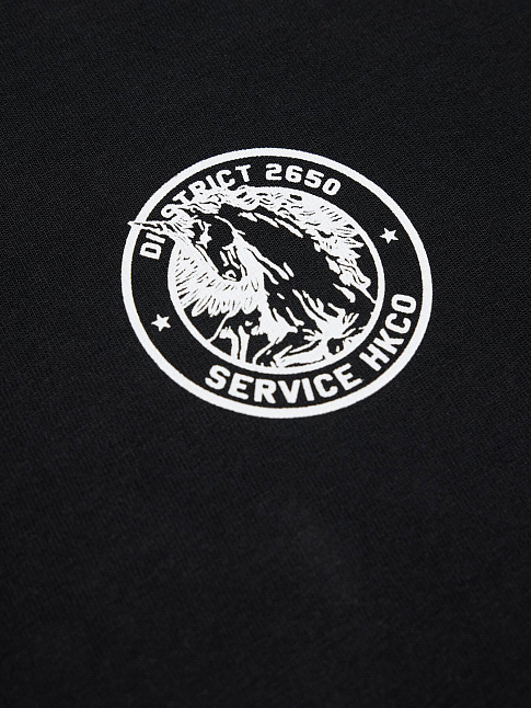 Футболка OFFICER PRINTED OVERSIZED (размер XXL, цвет Черный)