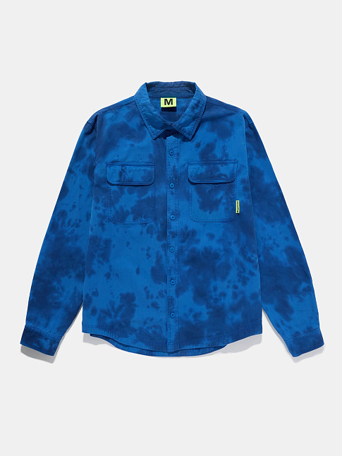 Рубашка DYED LONG SLEEVE WORKER (размер XXL, цвет Синий)