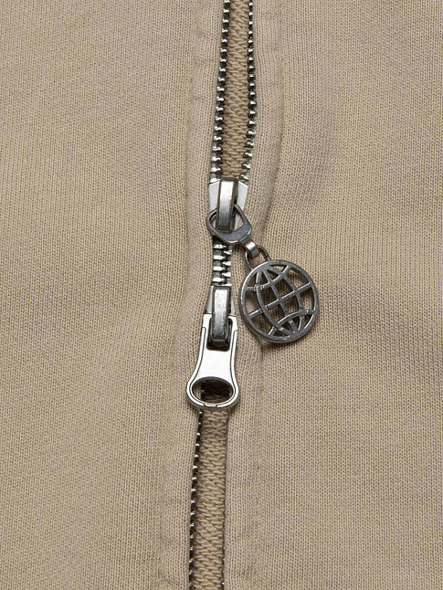 Худи WASHED OG APPLIQUE ZIP-UP (размер XL, цвет Бежевый)