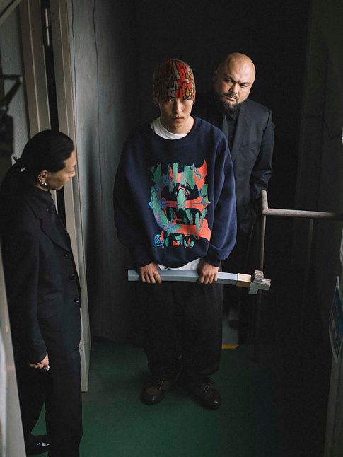 Свитшот SKULL CAMO LOGO (размер M, цвет Синий)