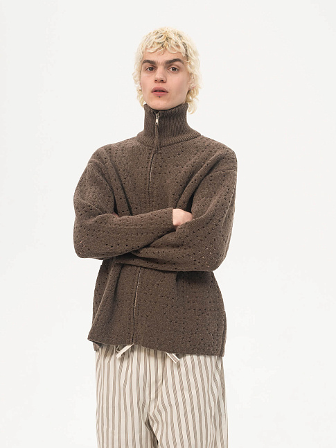 Свитер HOT FUSION (размер M, цвет Коричневый)