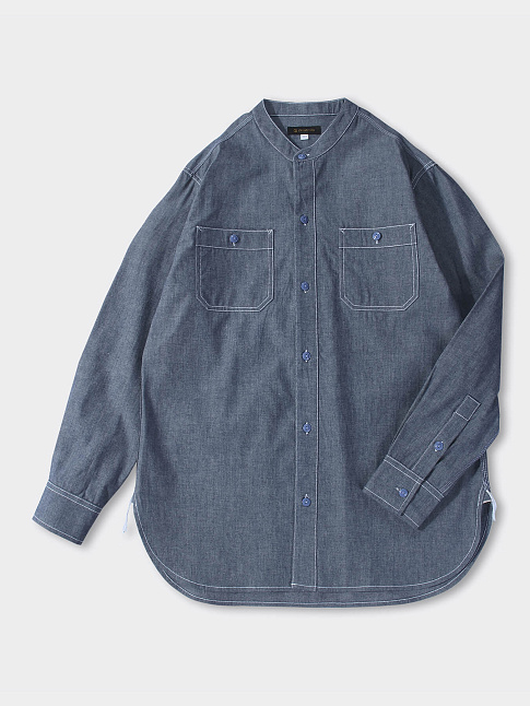 Рубашка Stand Collar Long (размер M, цвет Denim)