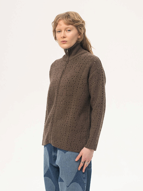 Свитер HOT FUSION (размер M, цвет Коричневый)