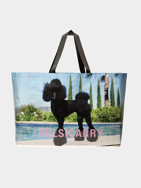 Сумка c пуделем возле бассейна (размер one size, цвет Разноцветный)