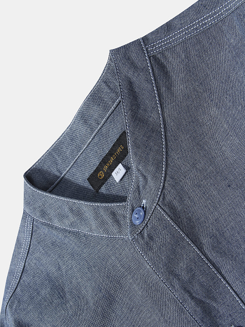 Рубашка Stand Collar Long (размер M, цвет Denim)