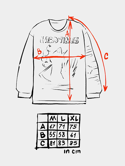 Лонгслив HARD TIMES 2 (размер L, цвет Белый)