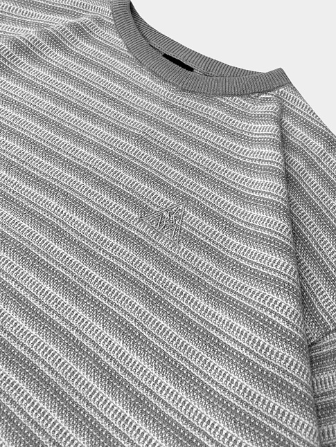 Вязаная футболка RHYTHM (размер L, цвет Серый)