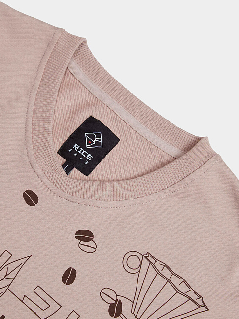 Лонгслив COFFEE (размер XXL, цвет Бежевый)