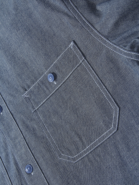 Рубашка Stand Collar Long (размер M, цвет Denim)