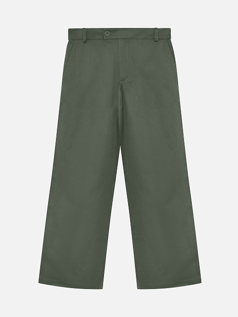 Брюки Прямые (размер L, цвет Зеленый)