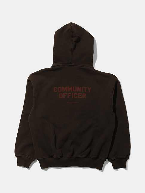 Худи OFFICER PRINTED (размер XXL, цвет Темно-коричневый)