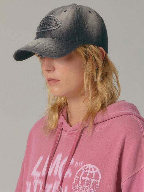 Кепка WASHED DENIM GOTHIC OVAL 6PANEL (размер one size, цвет Белый)