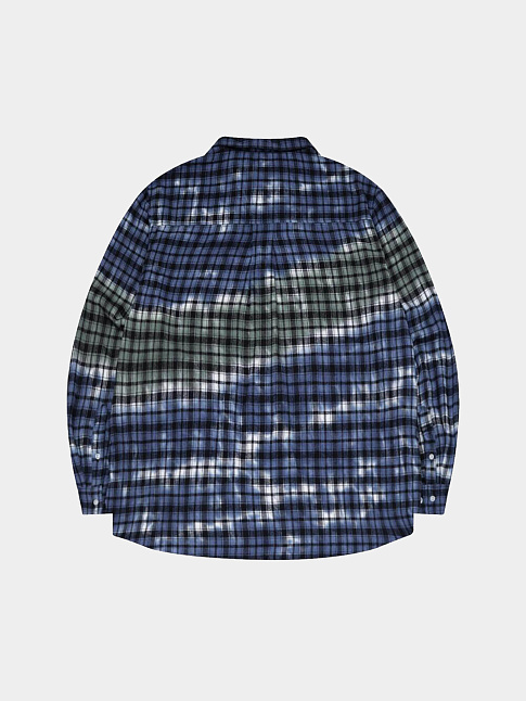 Рубашка TIE DYE PLAID (размер L, цвет Голубой)