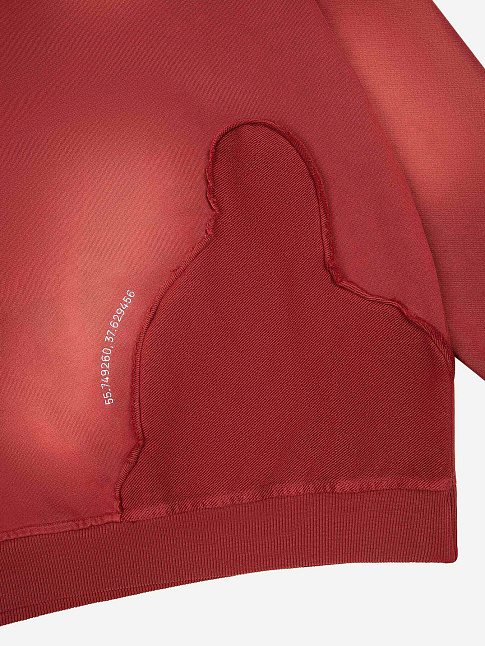 Худи FRONTIERES INVISIBLES (размер S, цвет Красный)