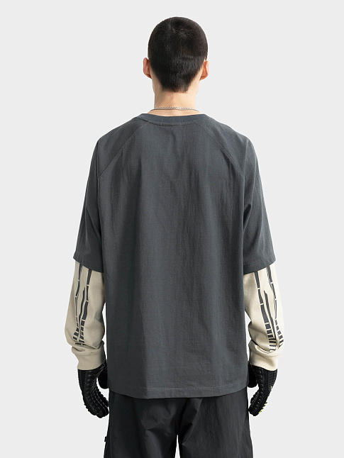 Лонгслив DOUBLE (размер XL, цвет Темно-серый)