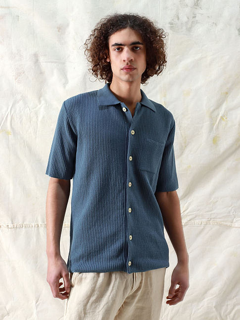 Рубашка HEITOR KNIT (размер XL, цвет Синий)