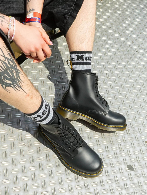 Ботинки 1460 SMOOTH LEATHER LACE UP (размер 37, цвет Черный)