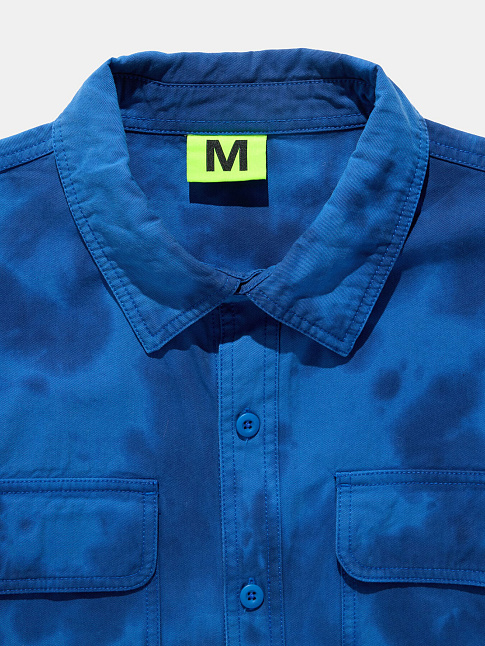 Рубашка DYED LONG SLEEVE WORKER (размер XXL, цвет Синий)