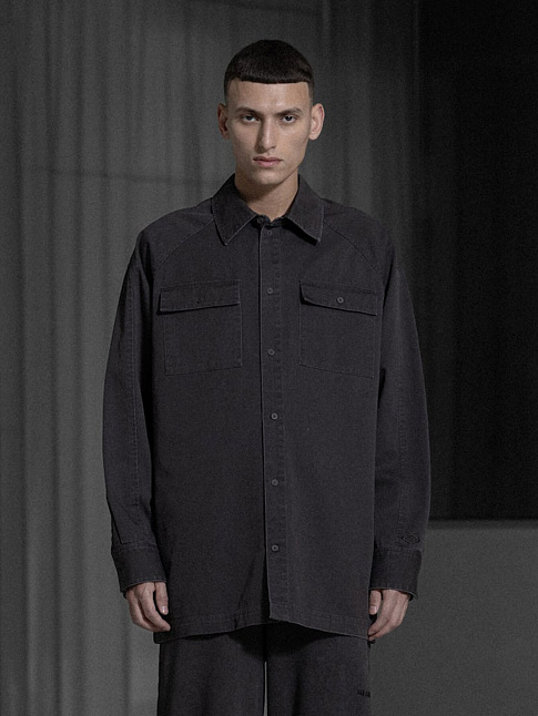 Рубашка OVERSIZED WASHED (размер XL, цвет Темно-серый)