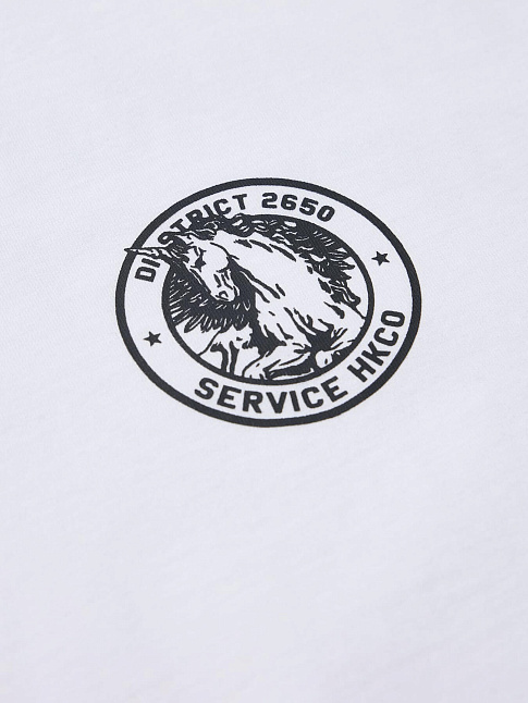 Футболка OFFICER PRINTED OVERSIZED (размер XXL, цвет Белый)