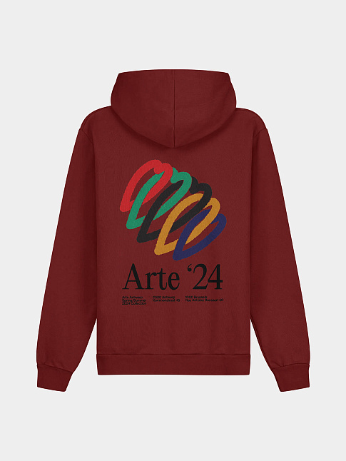 Худи HANK BACK HEARTS (размер 4XL цвет BORDEAUX)