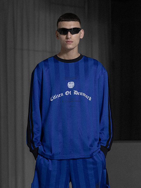 Лонгслив FOOTBALL JERSEY (размер XL, цвет Синий)