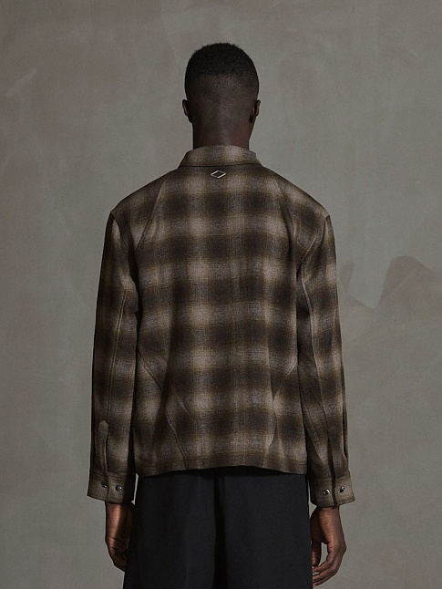 Рубашка RELAXED CHECKED (размер XL, цвет Темно-коричневый)