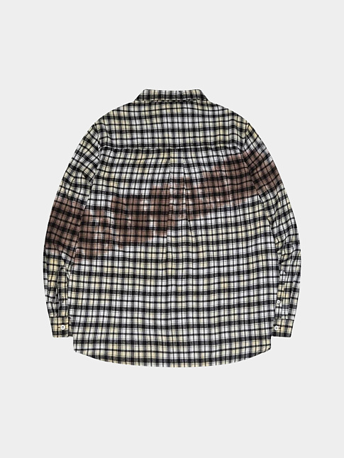 Рубашка TIE DYE PLAID (размер L, цвет Бежевый)