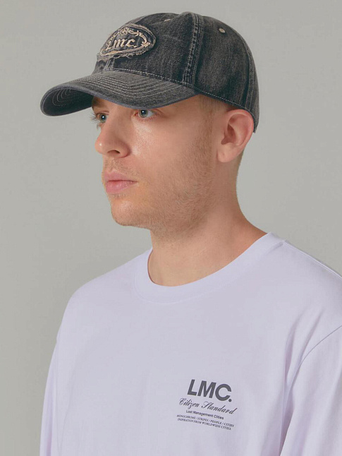 Кепка WASHED DENIM GOTHIC OVAL 6PANEL (размер one size, цвет Черный)