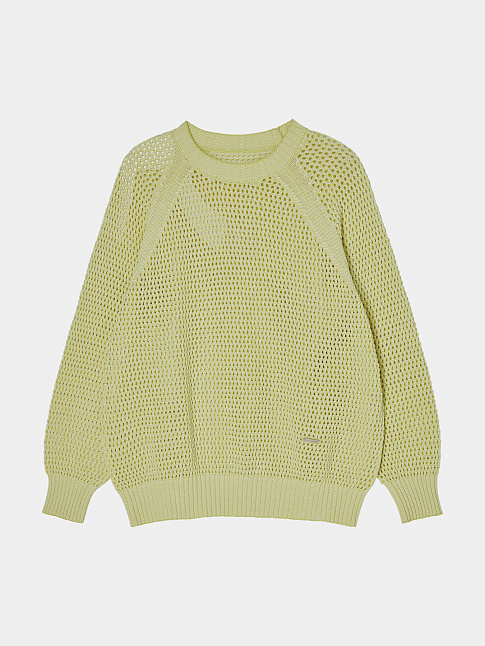 Свитер INTARSIA NETTING CROCHET (размер L, цвет Желтый)